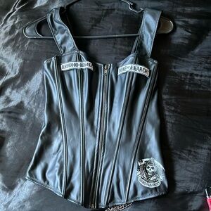 Sons of Anarchy leather corset top